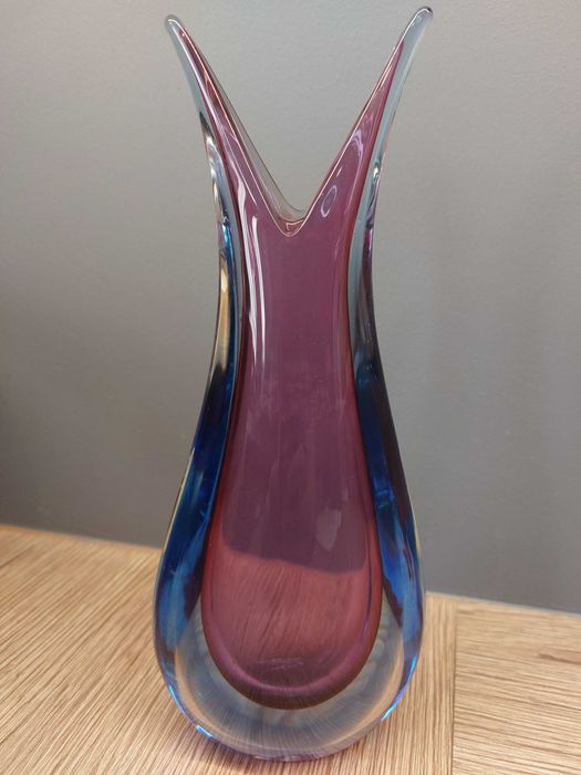 Wazon Somerso Murano.Projekt Flavio Poli z lat 50-60 tych