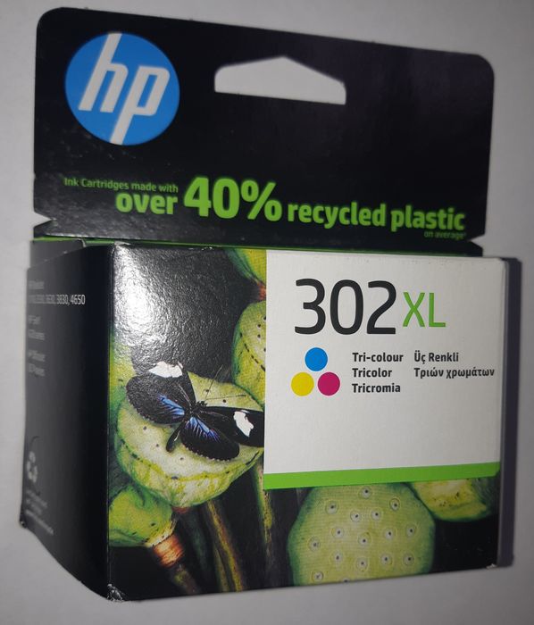 HP 302xl kolor oryginalny tusz.