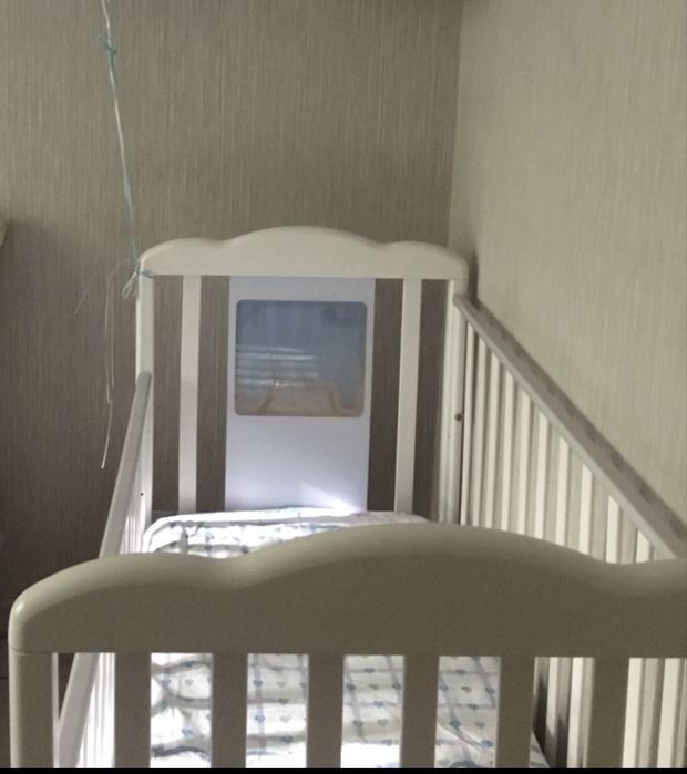 Комплект детской мебели шкаф,комод,кровать с матрасом Baby Expert