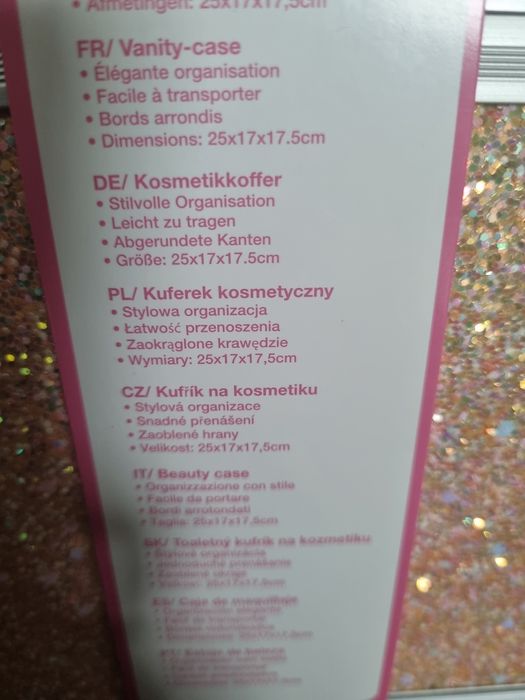 Kuferek ma kosmetyki damski dziewczęcy