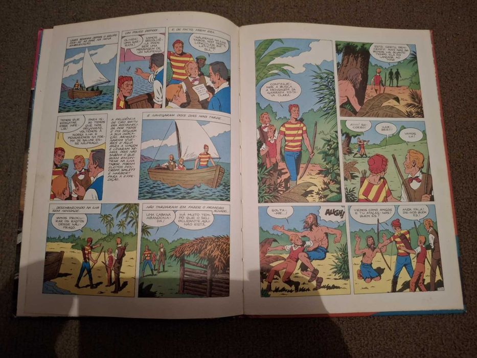 Livro de Banda Desenhada Vintage "A Ilha Misteriosa" de Júlio Verne