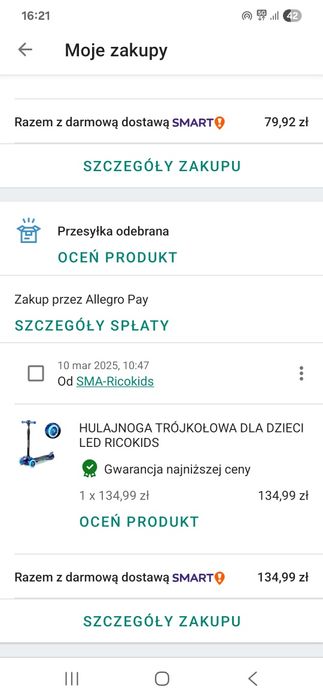 Hulajnoga trójkołowa