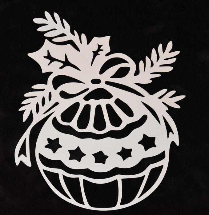 Dekoracja zimowa bombka śnieżynki kurtyna gazetka szkoła przedszkole