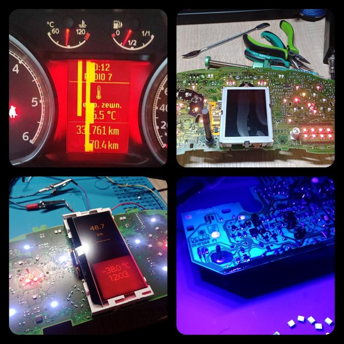 Naprawa Licznika wyświetlacza Audi A3, A4, Fiat Opel Ford s c-max