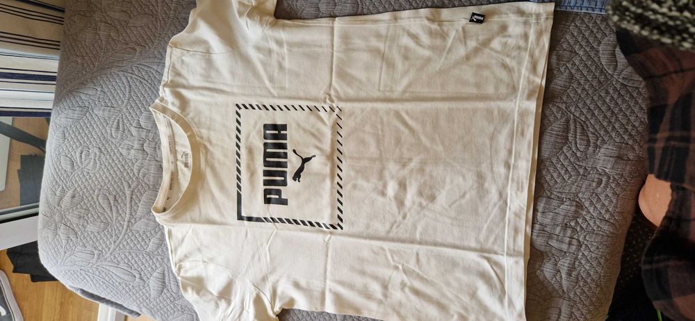 Tshirts Puma rapaz Branca e Azul