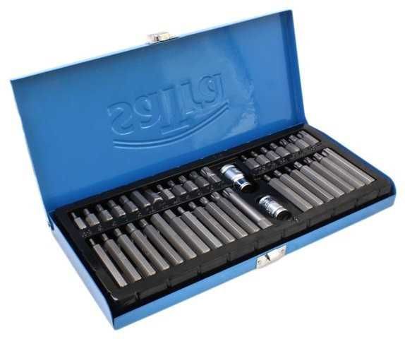 Conjunto de 40 bits sextavados/estrela/estriados - 3/8” e 1/2”