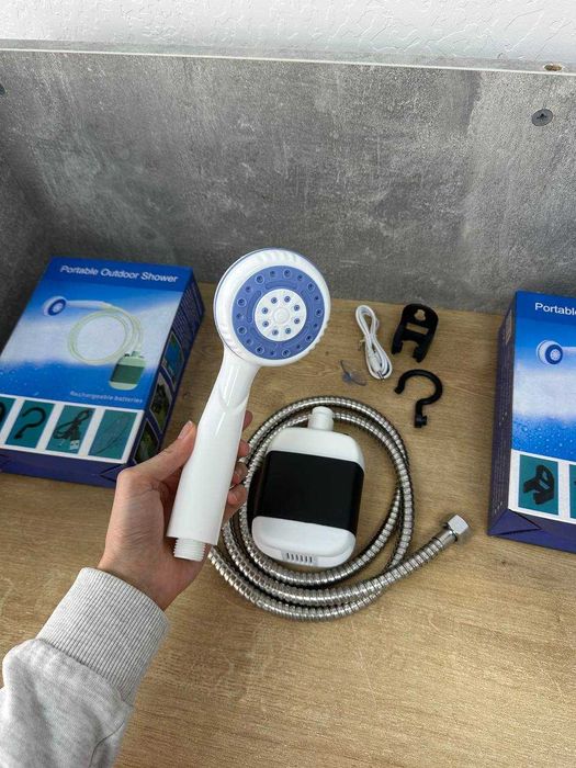 Туристичний ДУШ на акумуляторі! Похідний переносний ДУШ з АКБ. 2 годин