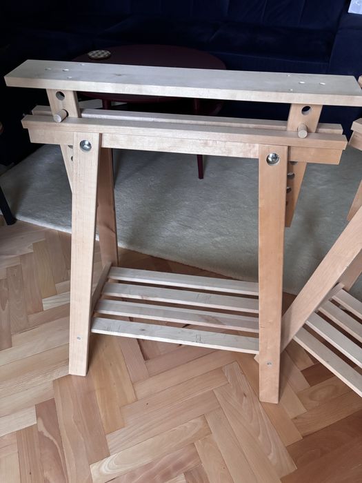 Ikea mittback, dwa kozły, nogi do biurka