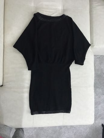 Туника платье черного цвета 46 размер очень теплая 300 гр