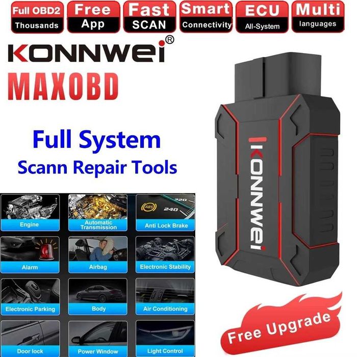 Новий Автосканер Konnwei MAXOBD сканер помилок OBD 2 Сканер ошибок