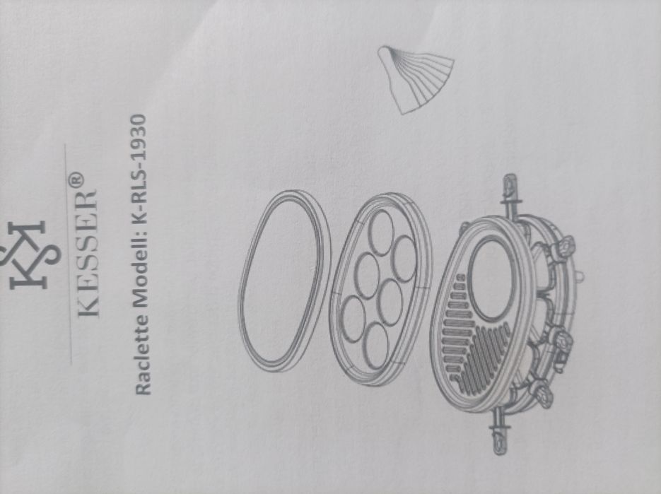 Elektryczny Grill Gourmet z płytą marmurową Zestaw raclette