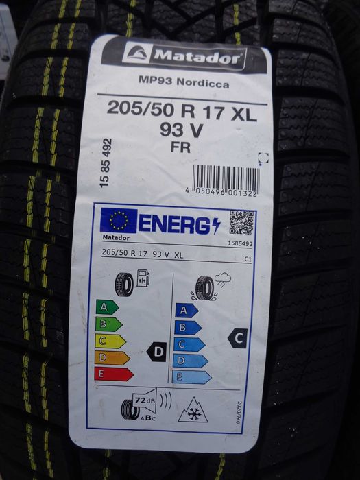 205/50R17 Nowy Model MATADOR MP93 Nordicca - Opony Zimowe , ANDAR