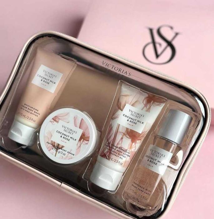 Набір косметичка кейс Coconut milk & Rose Pomegranate & lotus від Vict