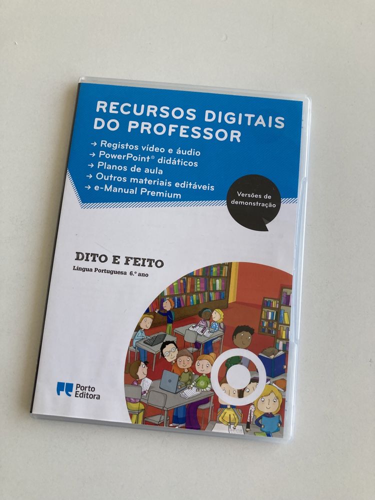 Lote de 6 CDs / DVDs de Português 6’ ano