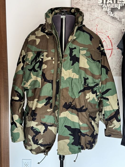 Kurtka parka M65 XL Long woodland