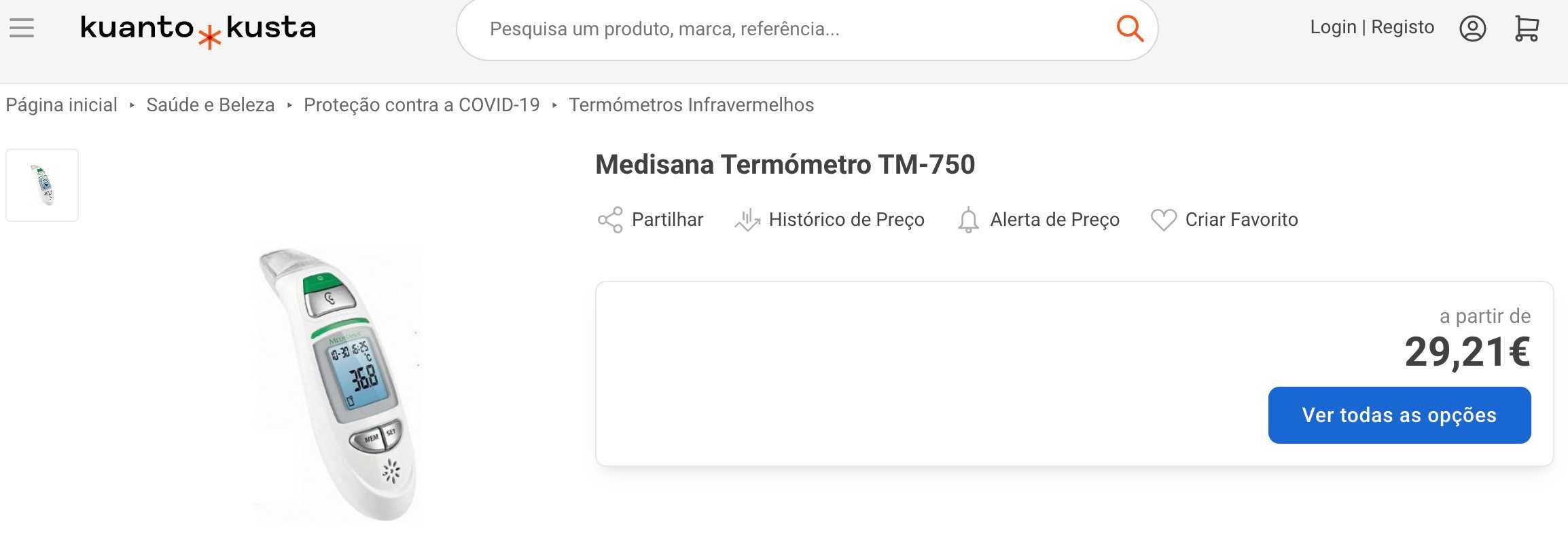 Termómetro infravermelhos Medisana A-75