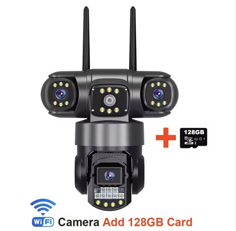 Kamera WiFi 12MP 6K trzy obiektywy kamera IP PTZ Noktowizor