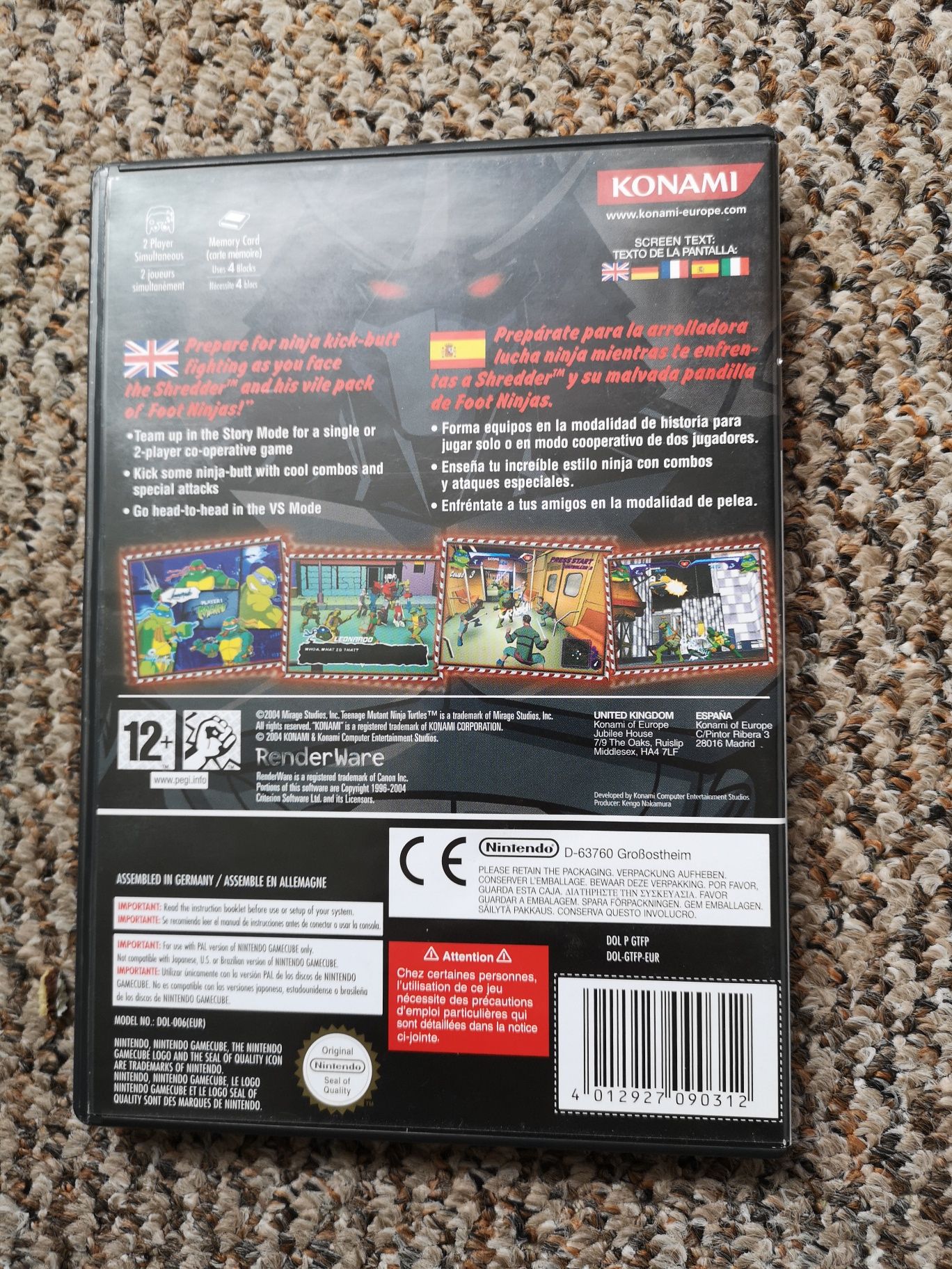Nintendo Gamecube gra Teenage Mutant Ninja Turtles PAL angielski