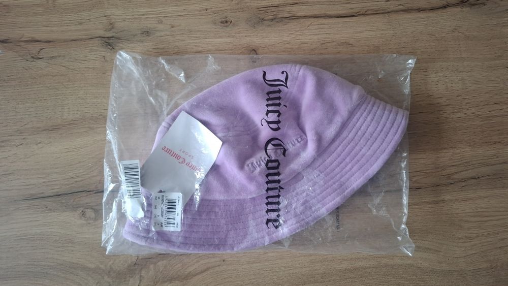 Juicy Couture liliowy kapelusz rybacki bucket hat