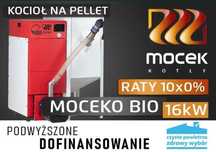 Kocioł na pellet, kotły Mocek 16kW, piec drewno promocja dotacja ZUM