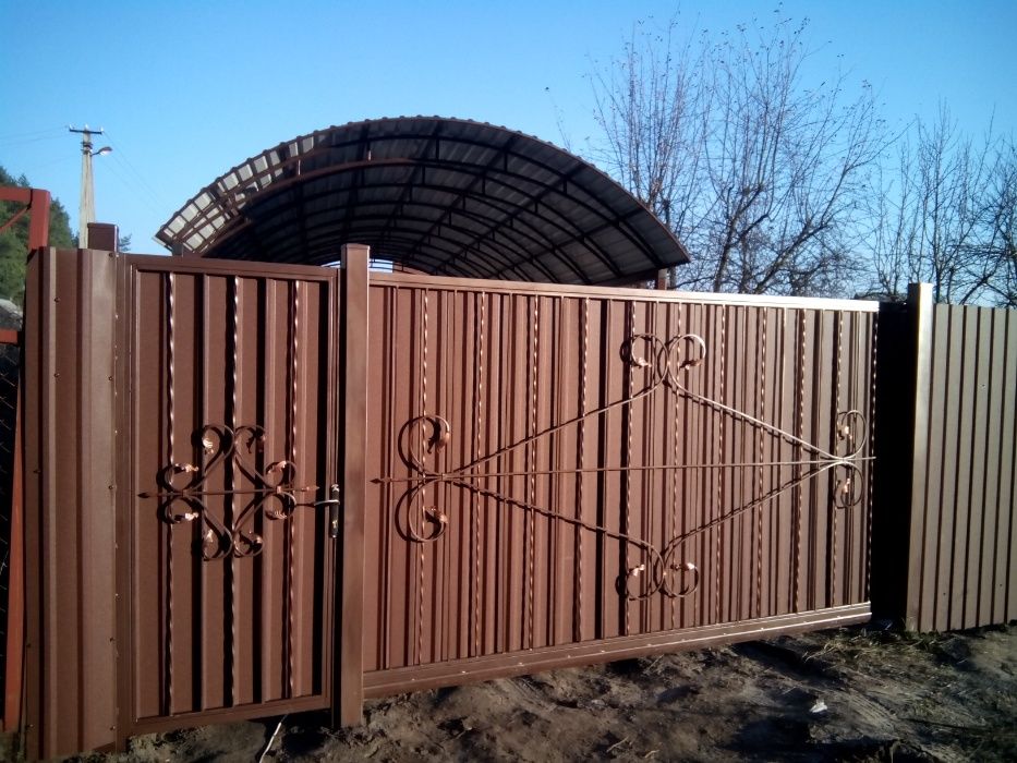 Европаркан Ворота откатные, распашные калитки навесы .еврозабор