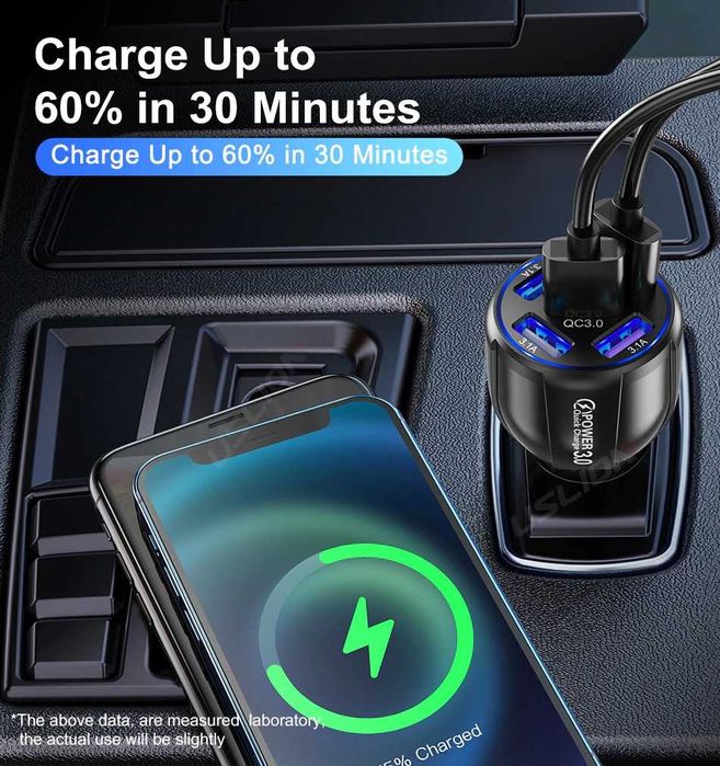 Автомобильное зарядное устройство BK-359 USB 5 Port 15A QC3.0...