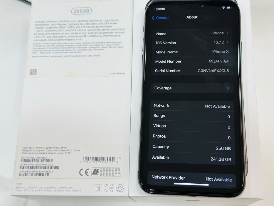 iPhone X 256GB 92% de saúde da bateria