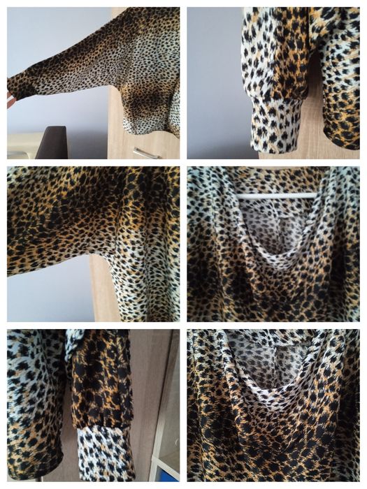 Bluzka w panterkę na rozmiar M - L . Oversize