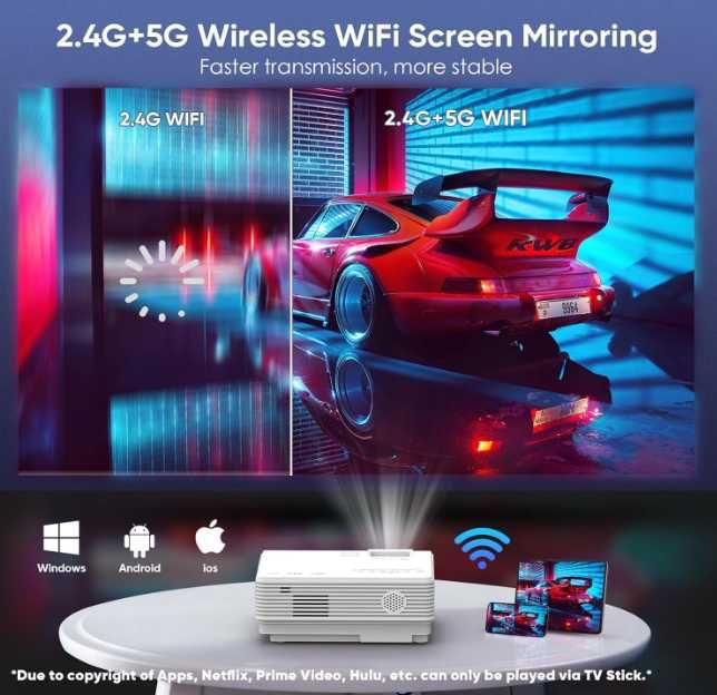 Projektor lcd akatuo xr31 fullhd wifi bluetooth zoom usb 200''