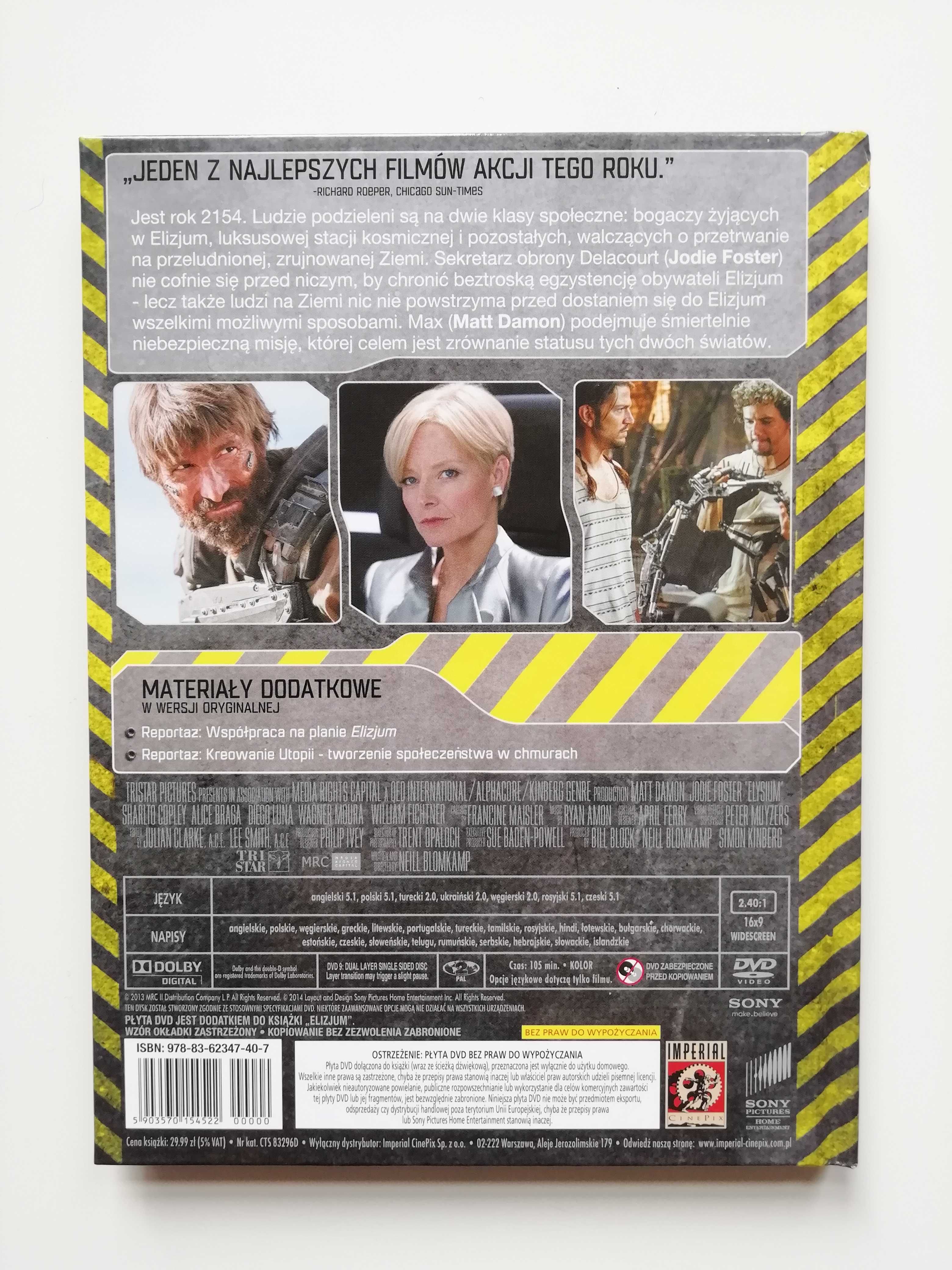 Film DVD Elizjum - Matt Damon, Jodie Foster Akcja, Sci-Fi 2013