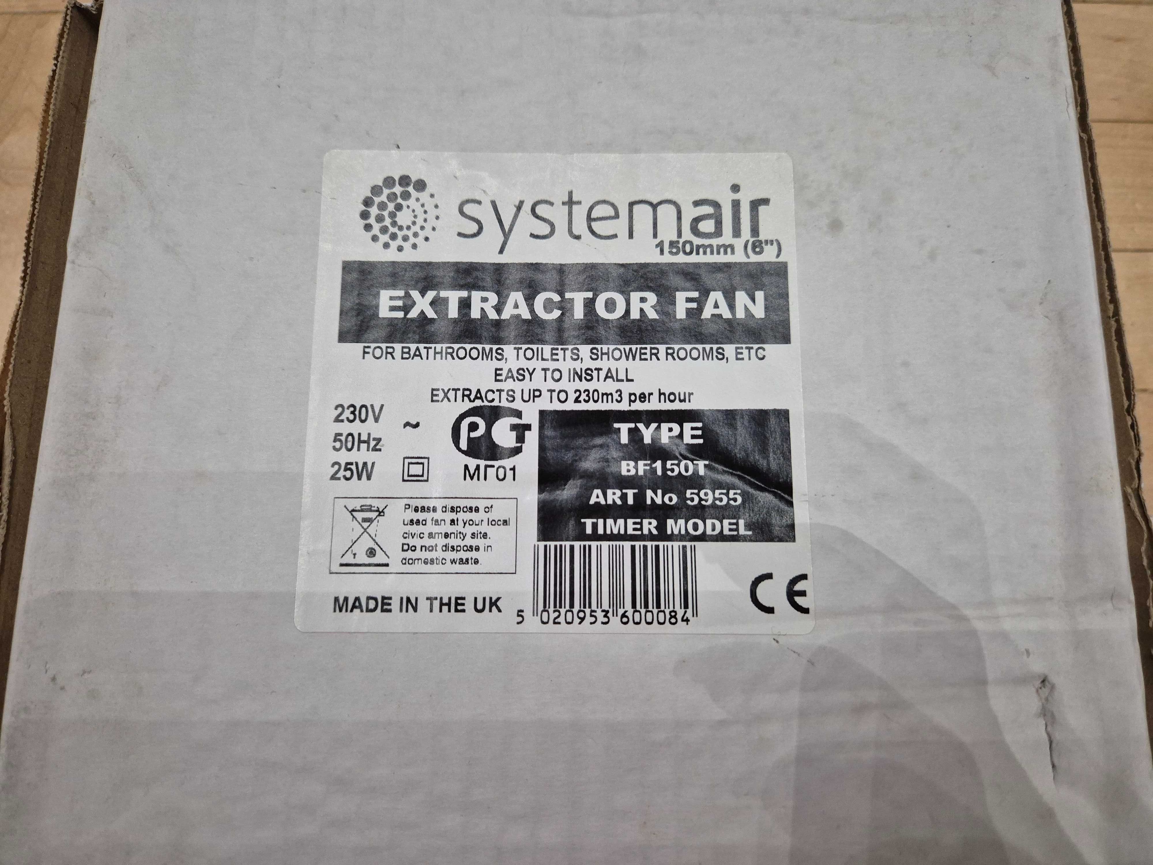 Wentylator łazienkowy System Air BF 150T, NOWY