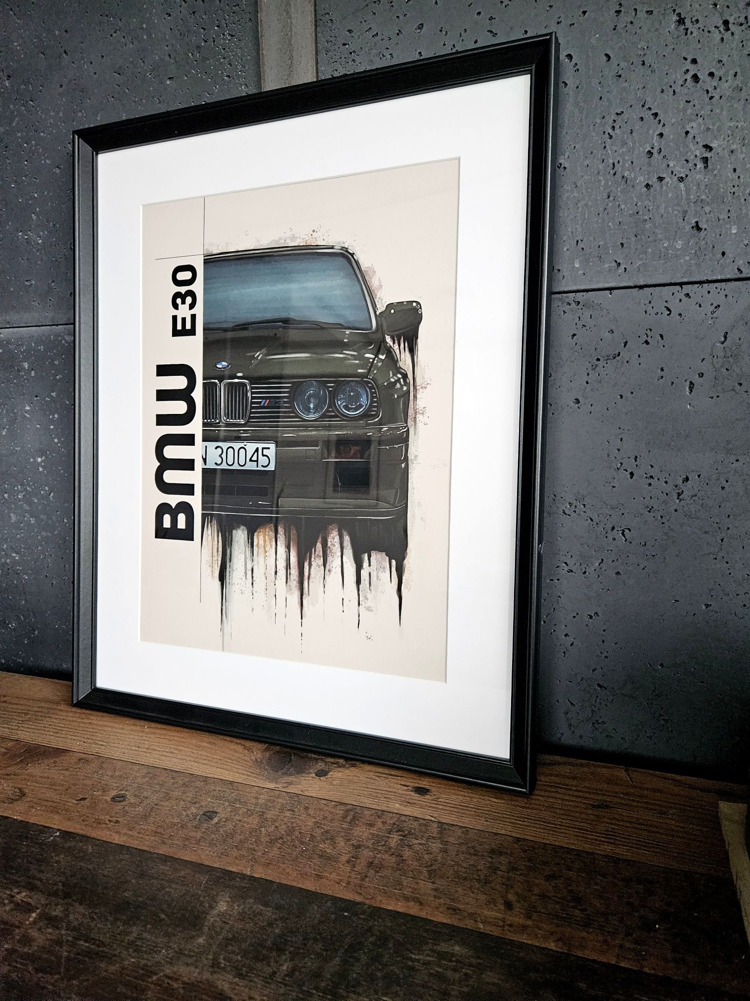 Plakat ilustrowany BMW E30