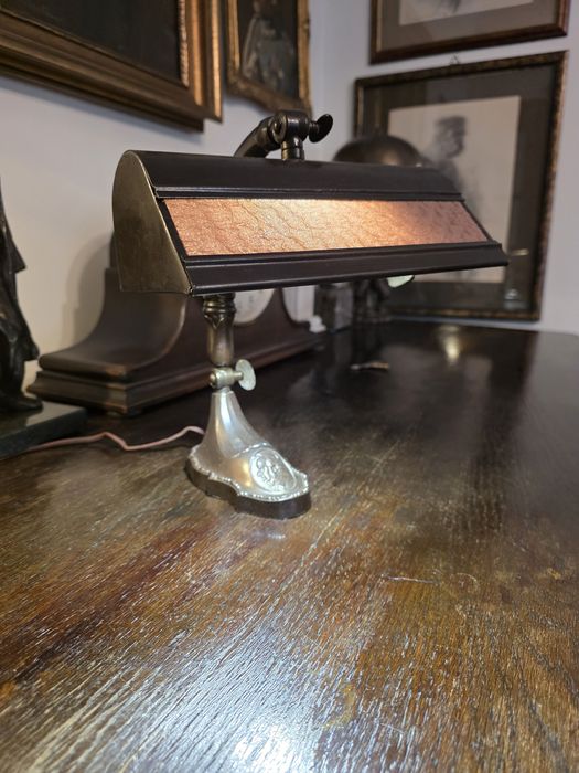 Antyk lampa,lampka bankierka,bankierska,gabinetowa