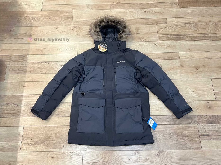 Зимова Чорна Чоловіча Куртка Парка Columbia XL Мужская Куртка Тёплая
