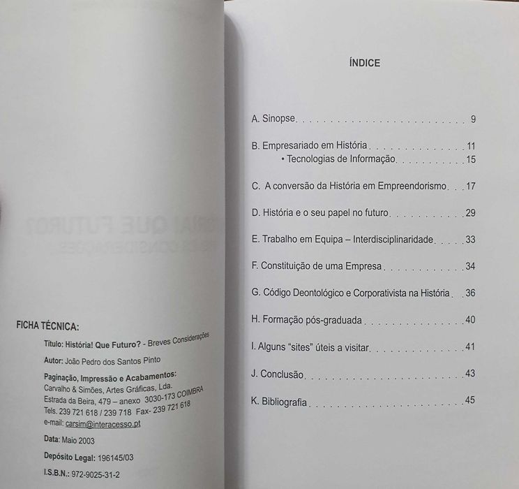 Vende-se Estudo (livro) sobre História.