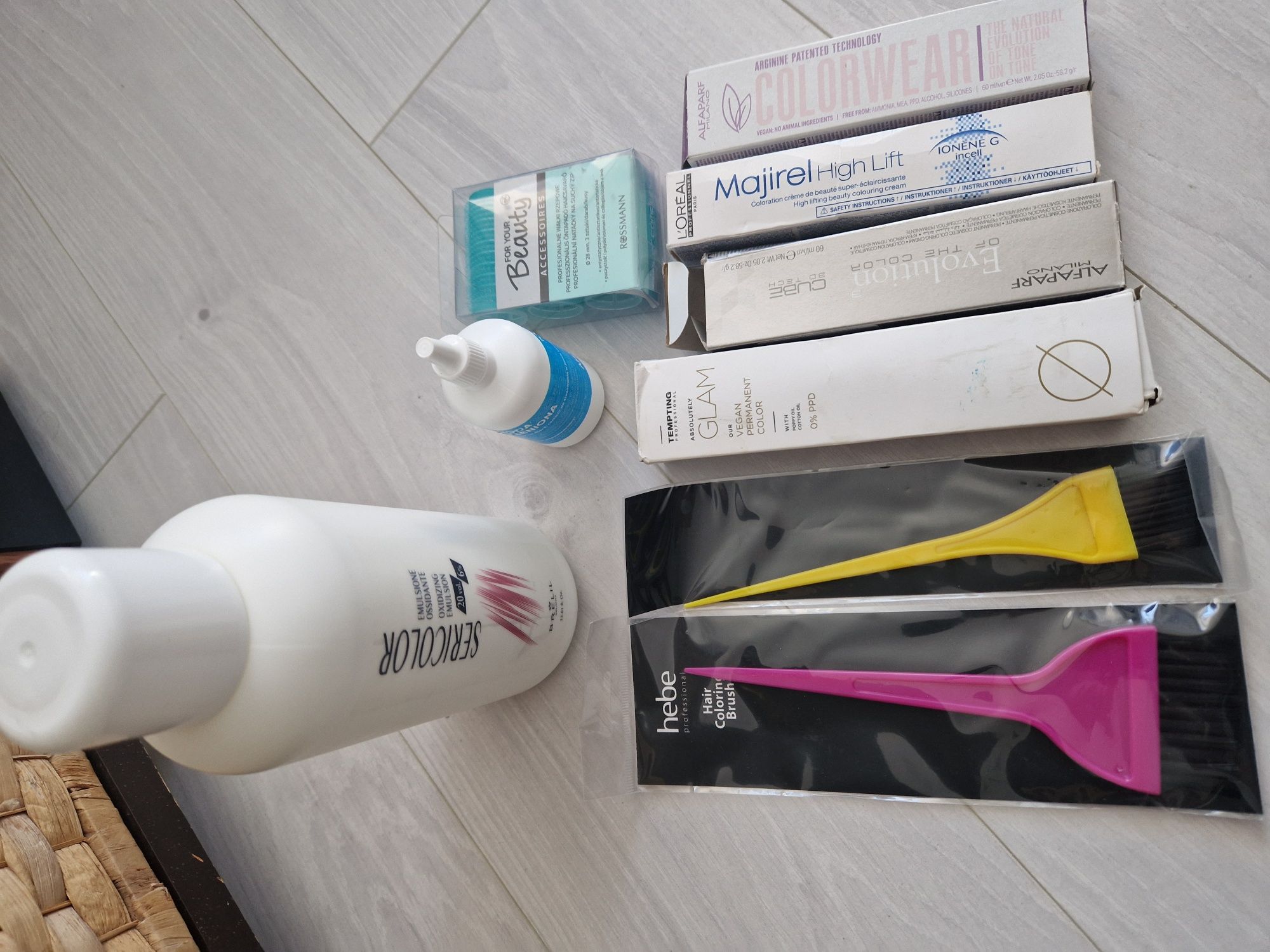 Duży zestaw XXL koloryzacja włosów jasnych blond
