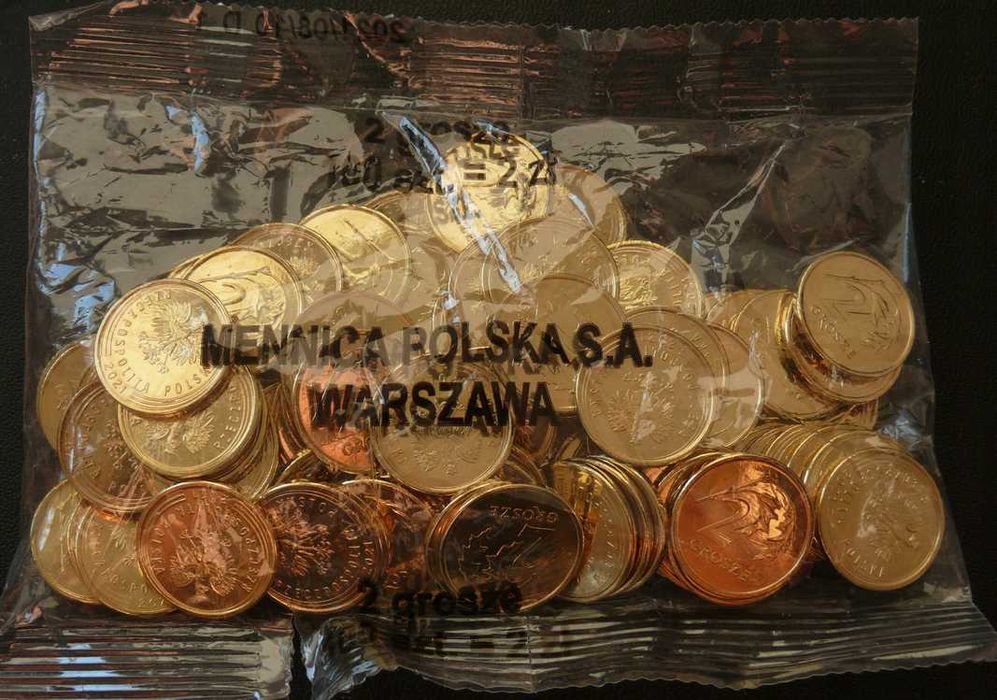 Woreczek menniczy (100 szt.) - 2 gr 2021 r.