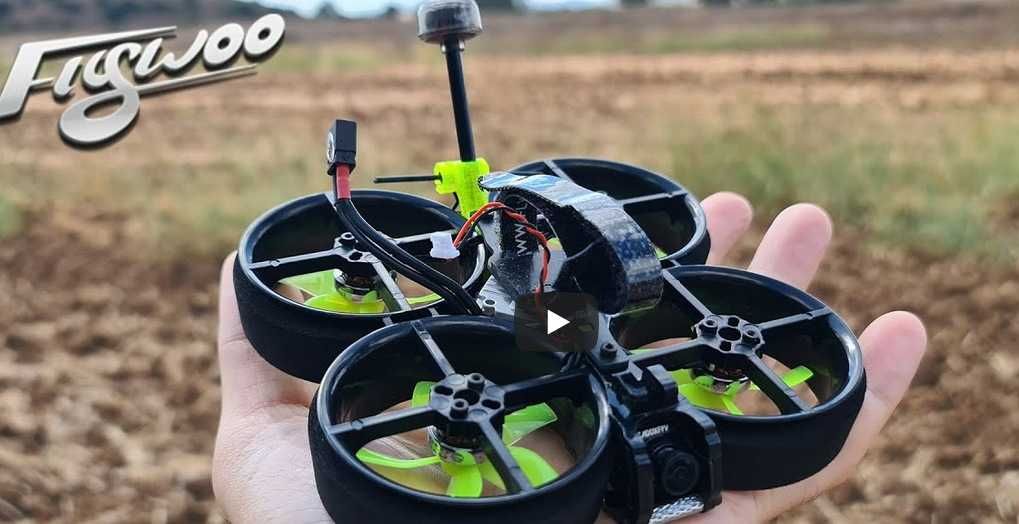 Dron fpv Flywoo Cinerace 20 HD z Gopro 8 Naked i 8x akku