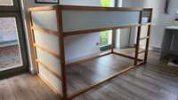 Łóżko piętrowe Ikea Kura z materacem