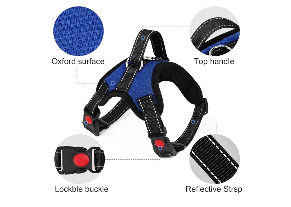 Szelki Dla Psa Z Uchwytem Regulowane Uprząż Dla Psa XL