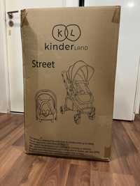 Carrinho de bebé 3 e 1 Kinderland  Street Grey- NOVO