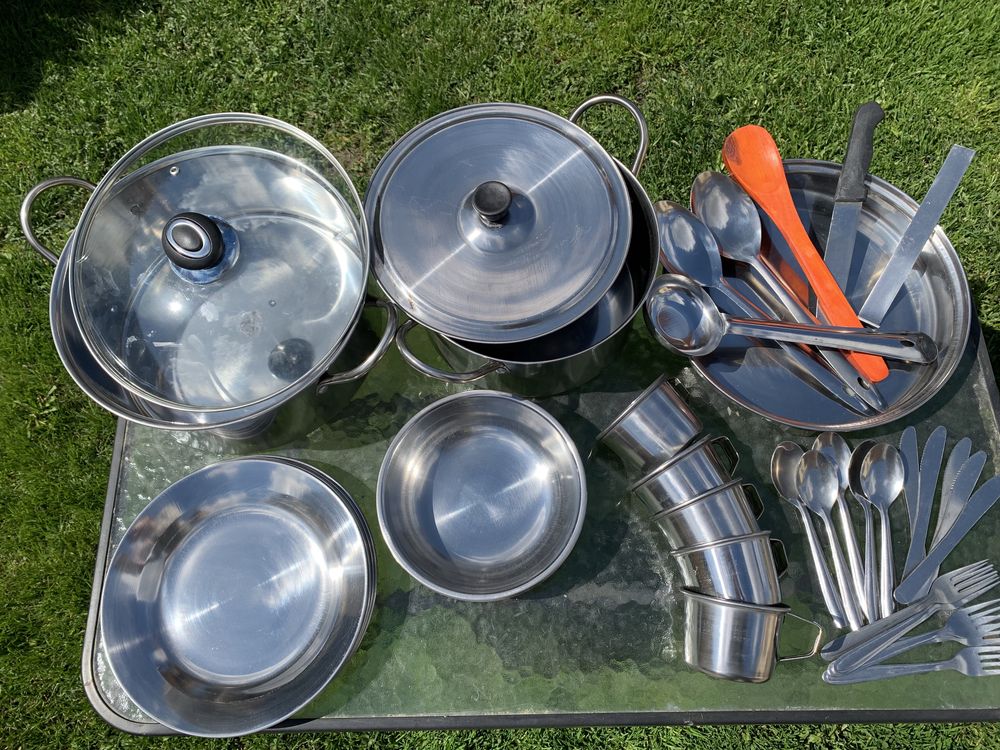 Продам набор посуды для туризма/ пикника из нержавеющей стали