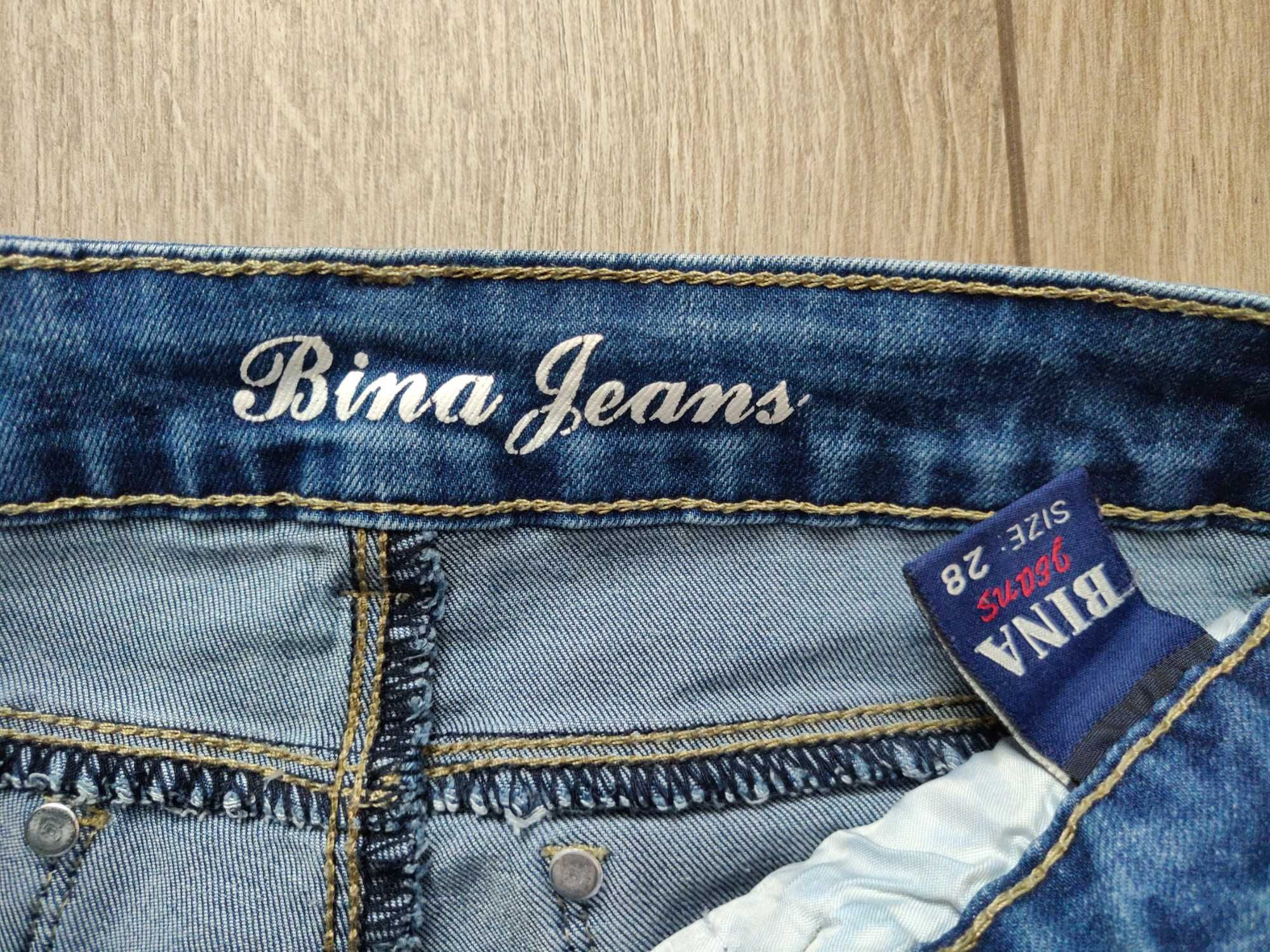 Джинсы Bina Jeans р. 28 стрейч, cредняя посадка, светло- синие