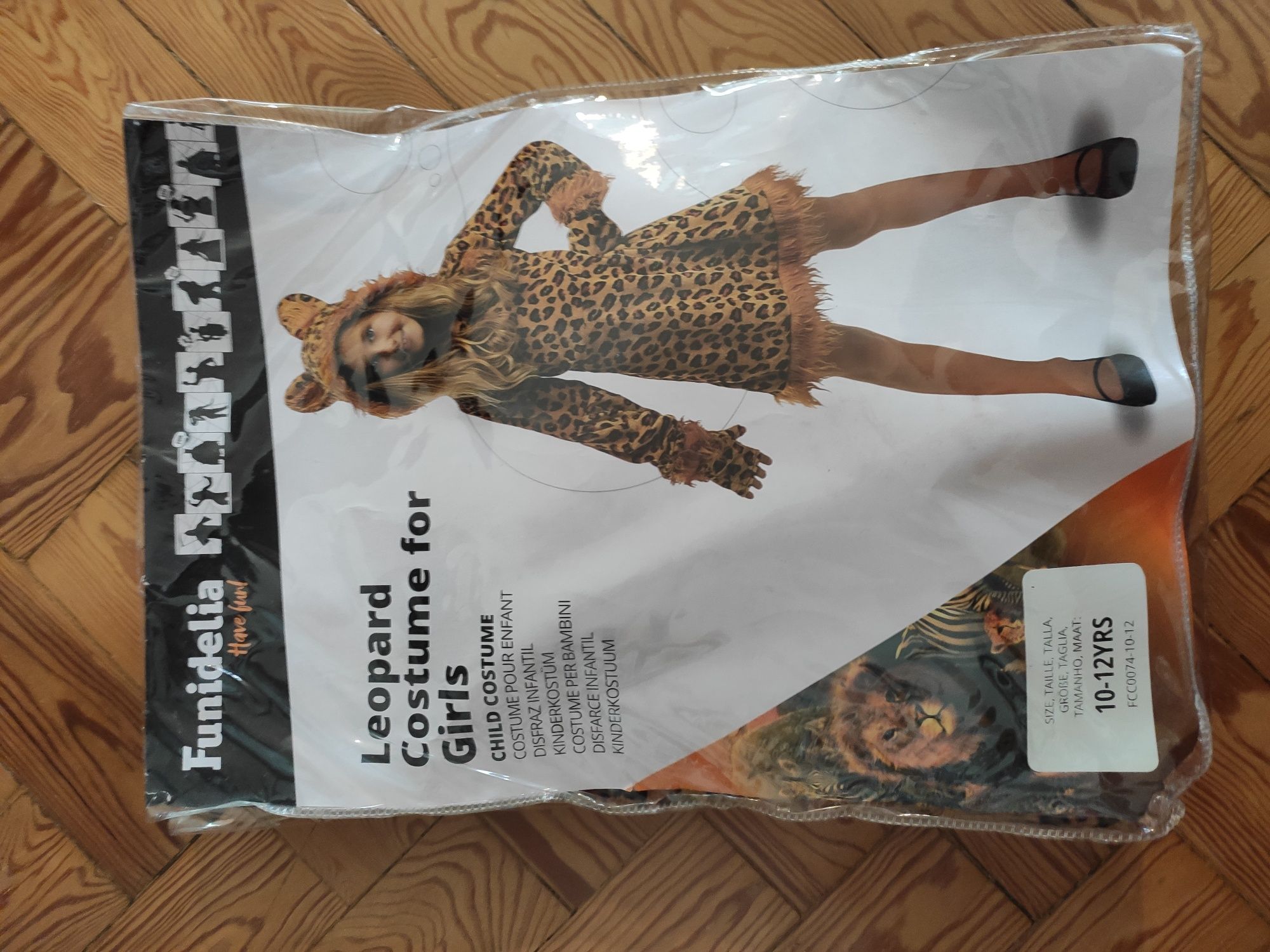 Fato de carnaval de leopardo para menina