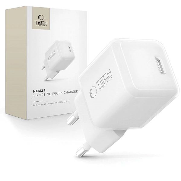 Tech-Protect Ncm25/1-Port Network Charger Pd 25W White