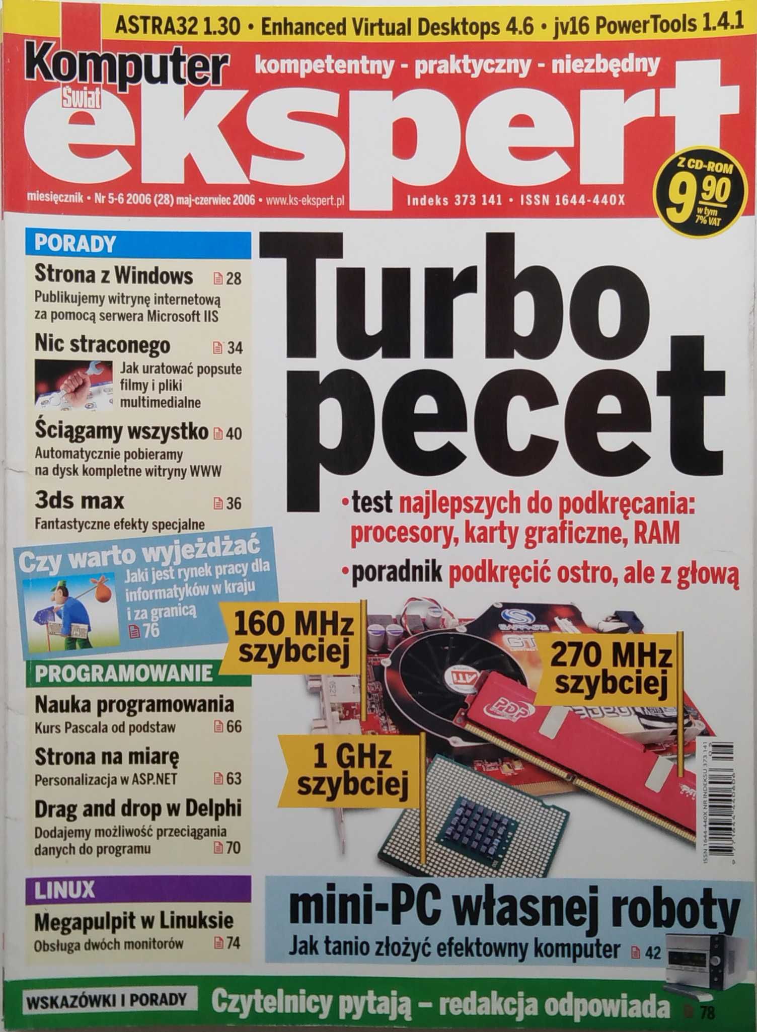 Komputer Świat Ekspert. Kompletny rocznik 2006 z CD. Nr 24-33. 10 egz.