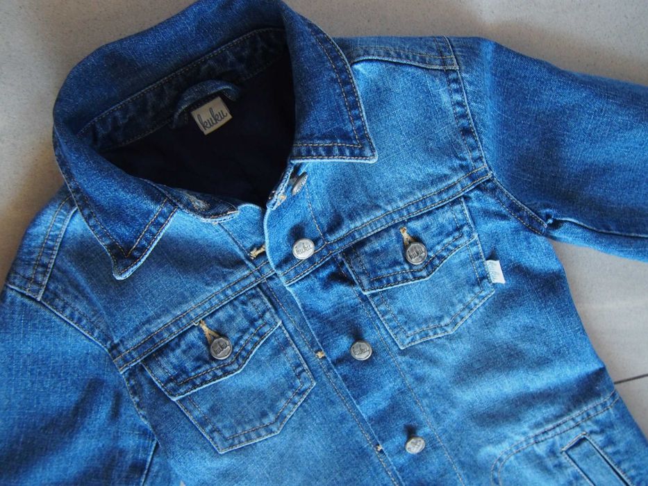 Kurtka płaszcz jeansowy dżinsowy 98 cm