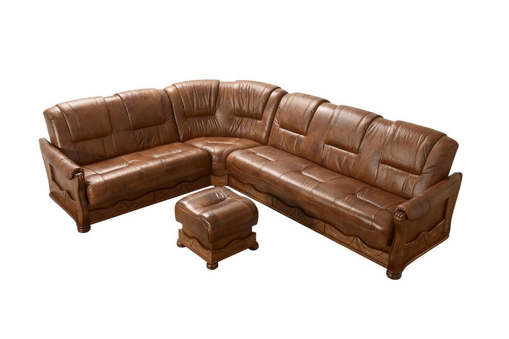 Narożnik wersalkowy skórzany 3/2 KOMFORT skóra naturalna/dąb PRODUCENT