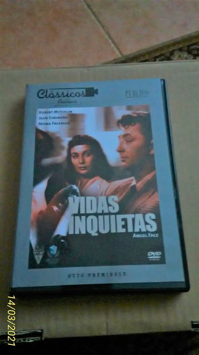 DVD Vidas Inquietas Filme d Otto Preminger Robert Mitchum Mona Freeman