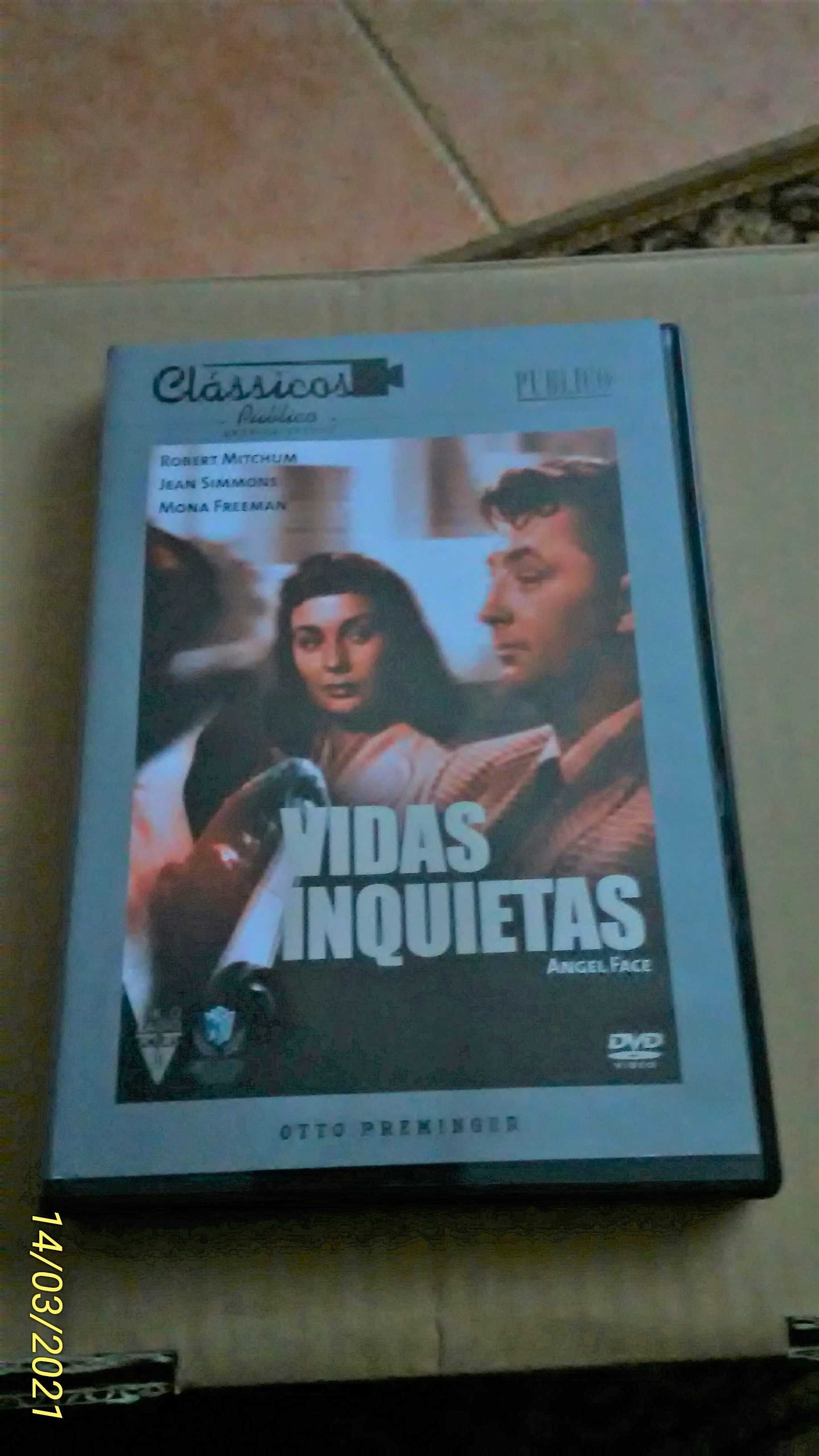 DVD Vidas Inquietas Filme d Otto Preminger Robert Mitchum Mona Freeman